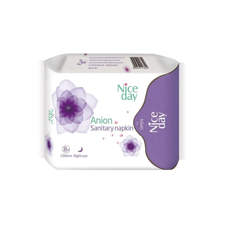 Winged night-use sanitary napkins pack for wholesale export
