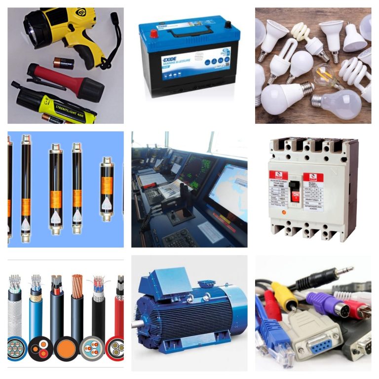 Illustrative industrial battery and electrical supply assortment; chemistry, voltage, capacity, dimensions and terminal format confirmed by quotation.