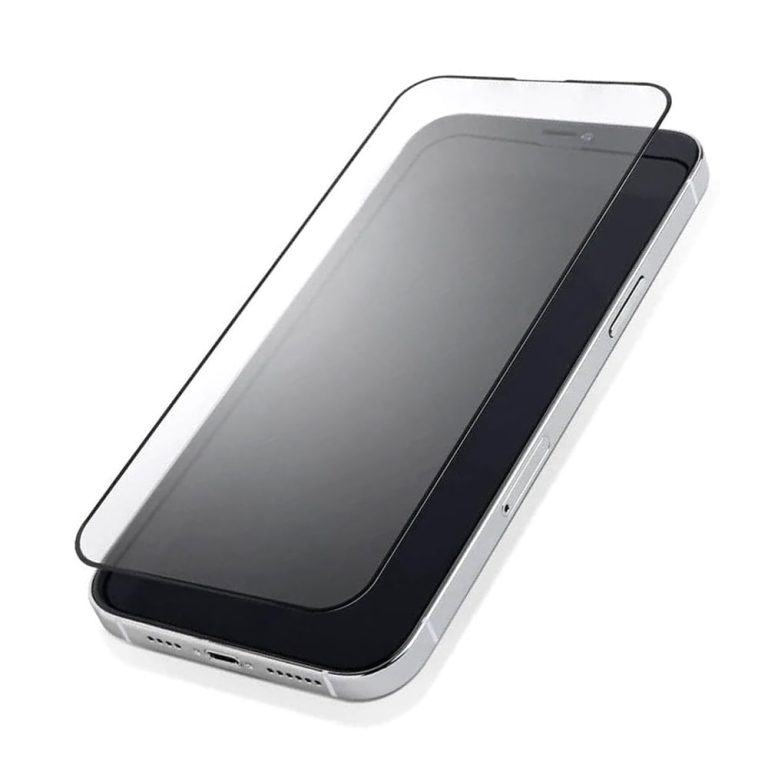 Illustrative tempered-glass smartphone screen protector; exact phone model and dimensions must be confirmed before ordering.