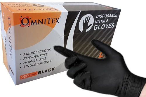 Black Powder-Free Nitrile Gloves Wholesale