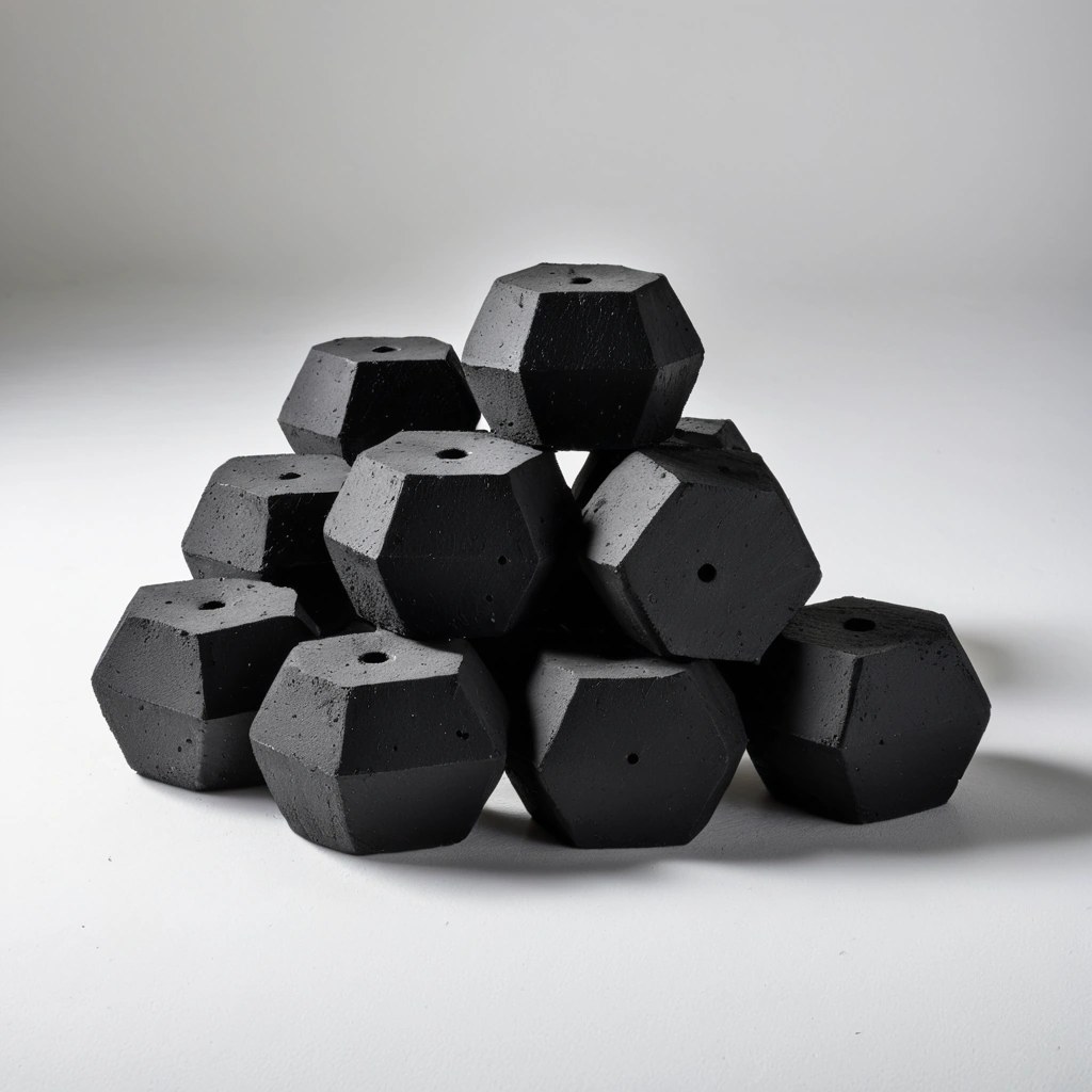 Coconut Shell Charcoal BBQ Briquettes Hexagonal Wholesale