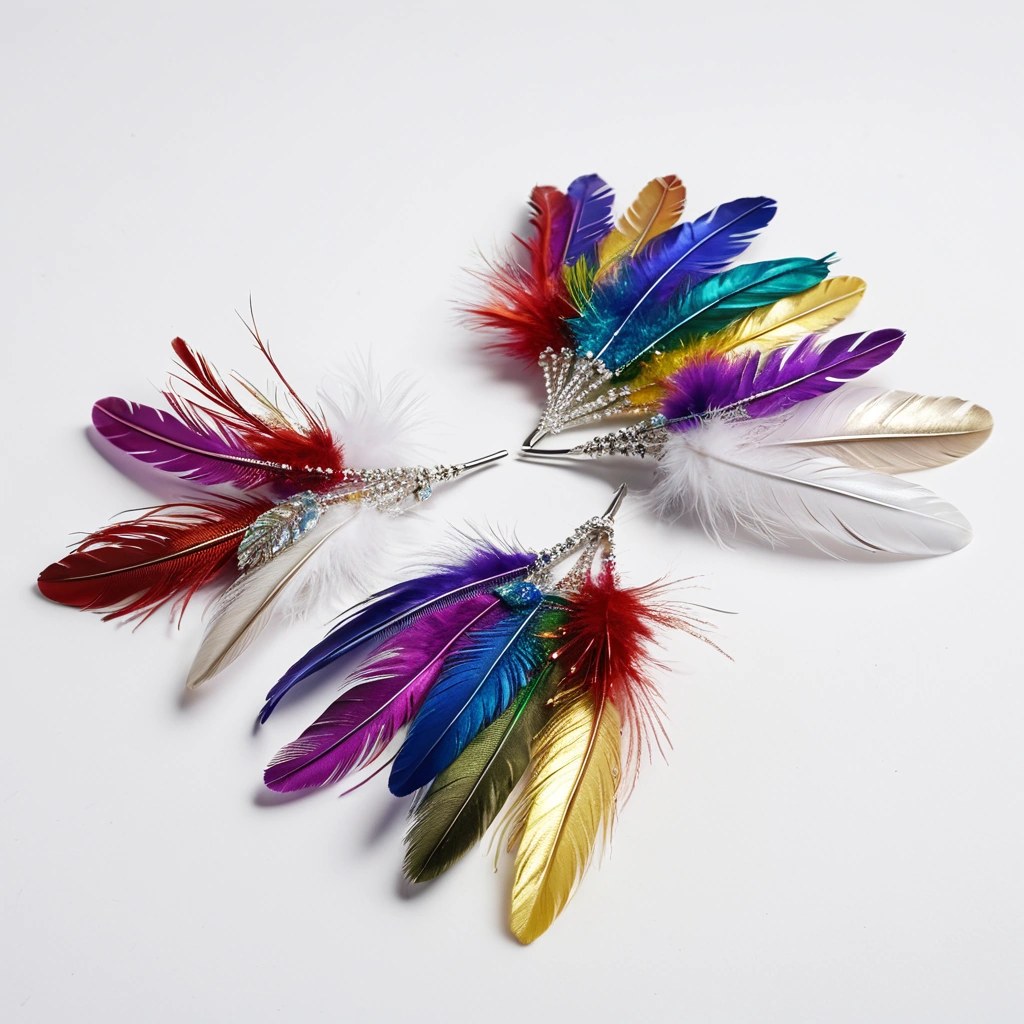 Feather Hair Clips and Feather Tinsel Combo Wholesale pack for wholesale and international export