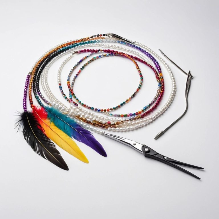 Feather Hair Extension Kits with Beads and Loop Tool Wholesale