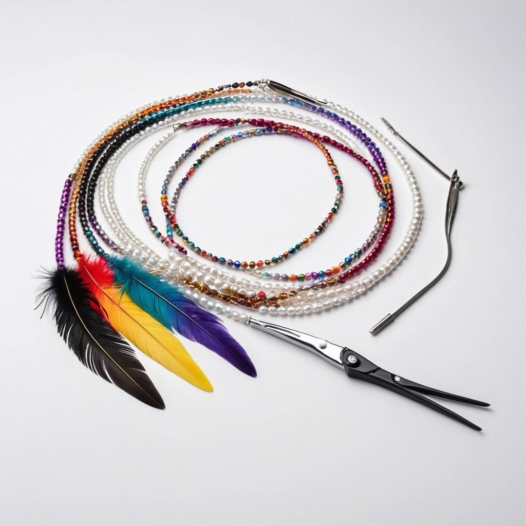 Feather Hair Extension Kits with Beads and Loop Tool Wholesale pack for wholesale and international export
