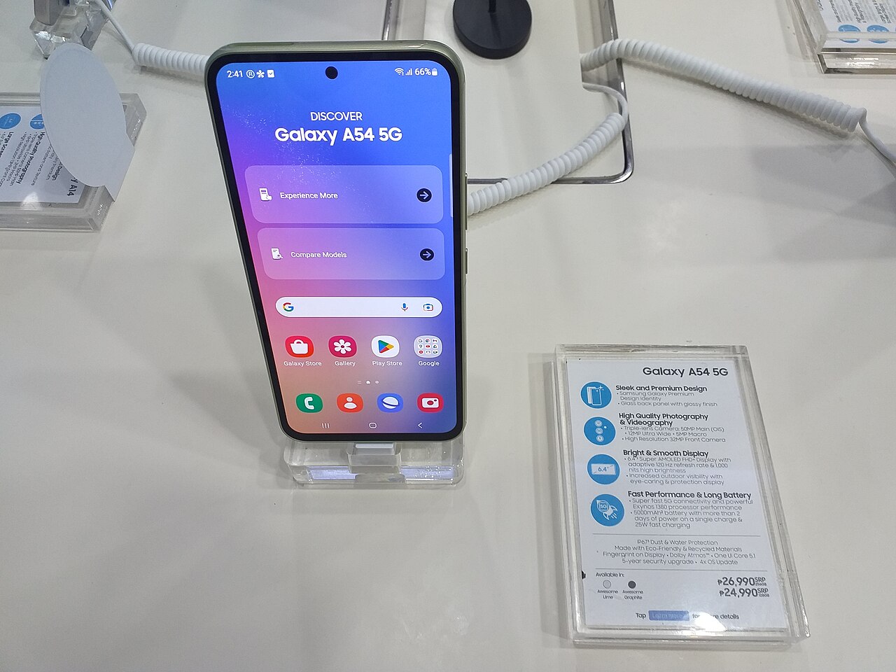 Samsung Galaxy A54 Refurbished Smartphones Wholesale pack for wholesale and international export